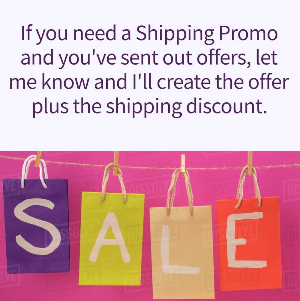 Shipping Promos Fridays + Sundays For Serious Purchases Only